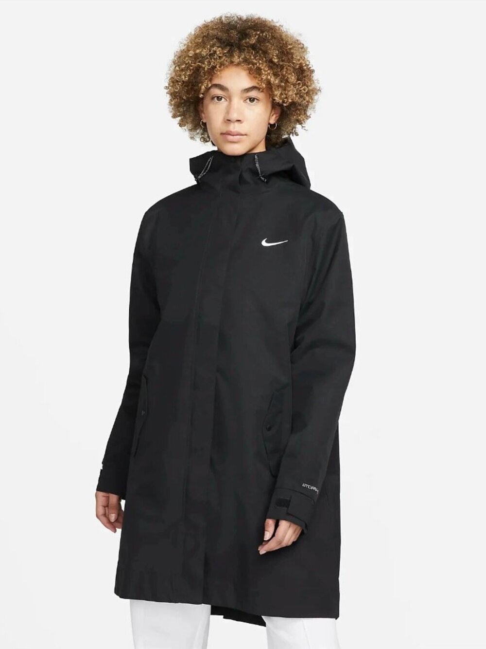 Nike Sportswear Essential Black StormFIT Women's Woven Rain Parka Jacket M